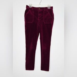 MODCLOTH Mid Rise Corduroy Pants Maroon Red